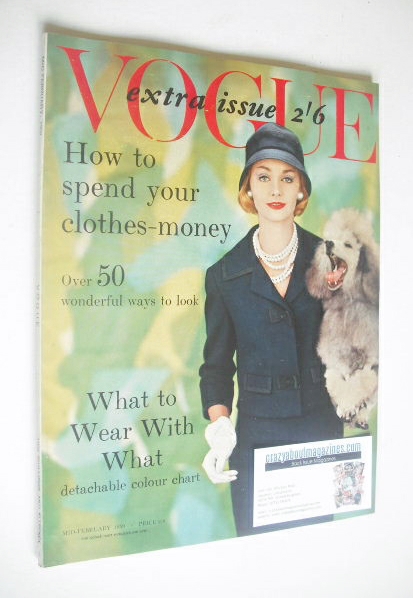 British Vogue magazine - Mid-February 1959 (Vintage Issue)