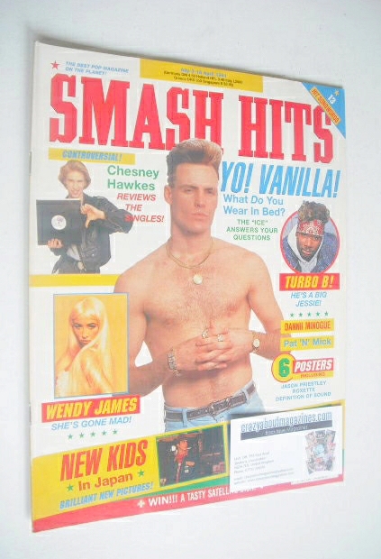 Smash Hits magazine - Vanilla Ice cover (3-16 April 1991)
