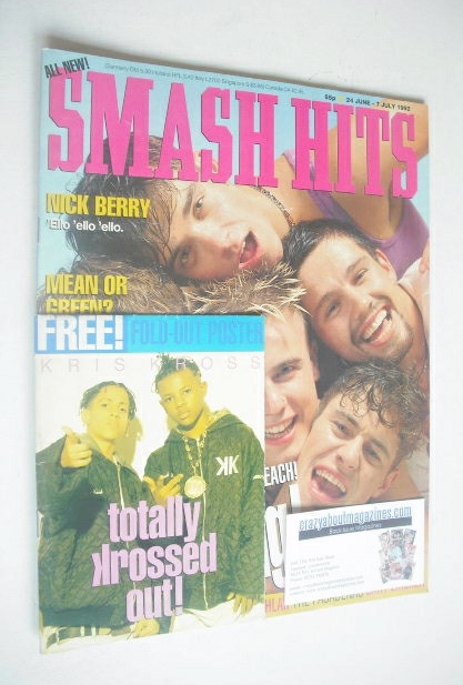 Smash Hits magazine - Take That cover (24 June - 7 July 1992)
