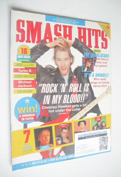Smash Hits magazine - Chesney Hawkes cover (20 March-2 April 1991)