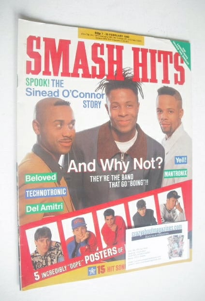 <!--1990-02-07-->Smash Hits magazine - And Why Not? cover (7-20 February 19