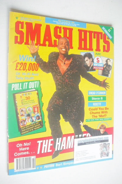 Smash Hits magazine - MC Hammer cover (6-19 March 1991)