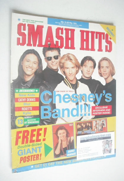 Smash Hits magazine - Chesney's band cover (15-28 May 1991)