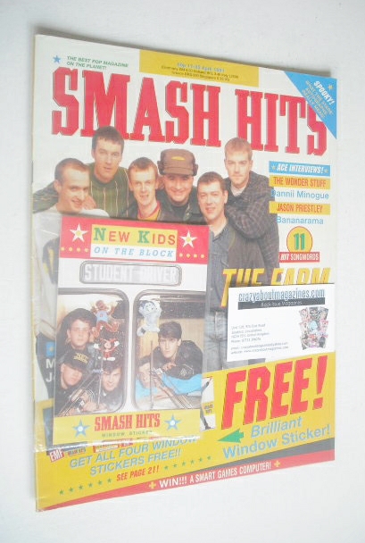 Smash Hits magazine - The Farm cover (17-30 April 1991)