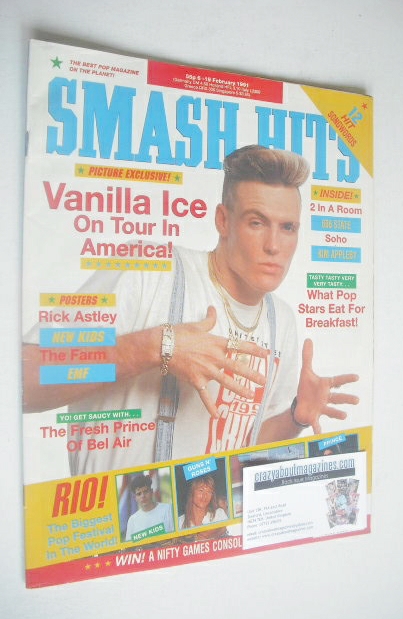 Smash Hits magazine - Vanilla Ice cover (6-19 February 1991)