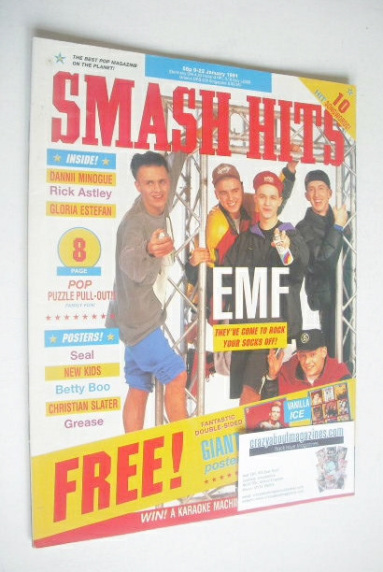 Smash Hits magazine - EMF cover (9-22 January 1991)