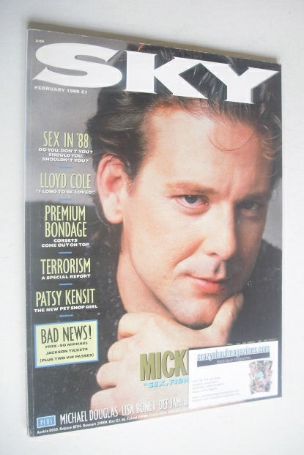 <!--1988-02-->Sky magazine - Mickey Rourke cover (February 1988)