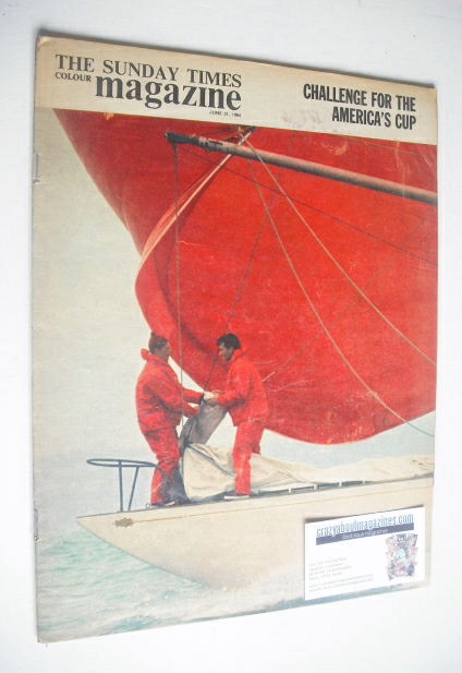 The Sunday Times magazine - Challenge For The America's Cup cover (21 June 1964)
