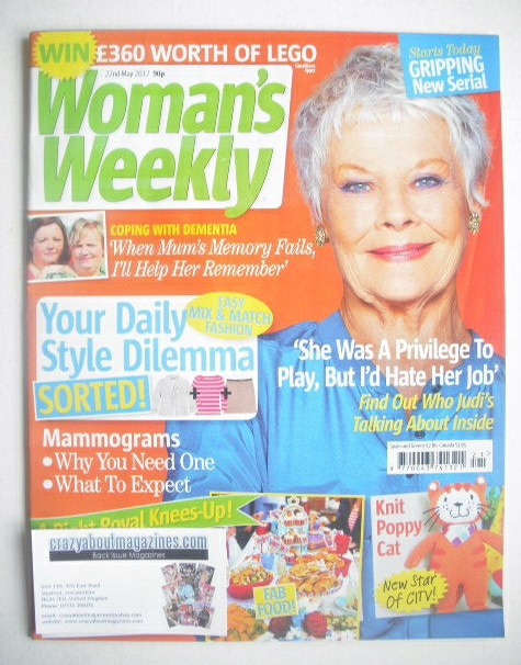 Woman's Weekly magazine (22 May 2012 - Judi Dench cover)
