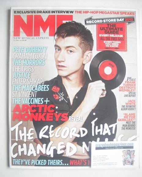 <!--2012-04-21-->NME magazine - Arctic Monkeys cover (21 April 2012)