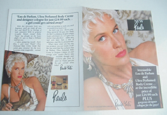 Paula Yates fragrance leaflet (1980s)