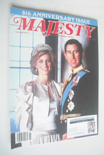 <!--1985-05-->Majesty magazine - Prince Charles and Princess Diana cover (M