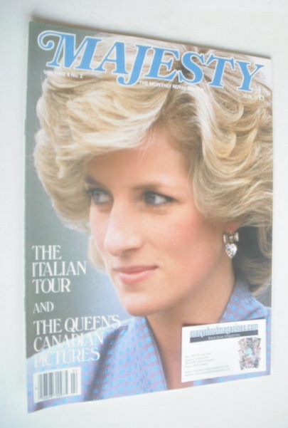 <!--1985-06-->Majesty magazine - Princess Diana cover (June 1985 - Volume 6