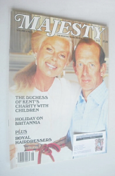 <!--1985-10-->Majesty magazine - The Duke and Duchess of Kent cover (Octobe