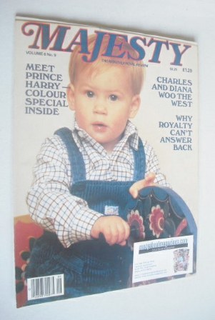 <!--1986-01-->Majesty magazine - Princess Diana cover (January 1986 - Volum