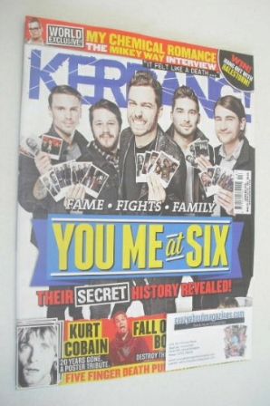 <!--2014-04-03-->Kerrang magazine - You Me At Six cover (29 March 2014 - Is
