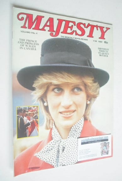 <!--1983-08-->Majesty magazine - Princess Diana cover (August 1983 - Volume
