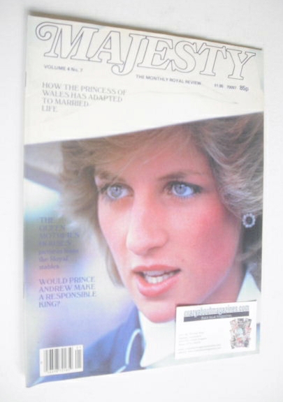 Majesty magazine - Princess Diana cover (November 1983 - Volume 4 No 7)