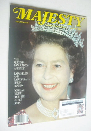 Majesty magazine - Queen Elizabeth II cover (January 1984 - Volume 4 No 9)