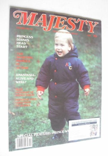 Majesty magazine - Prince William cover (February 1984 - Volume 4 No 10)