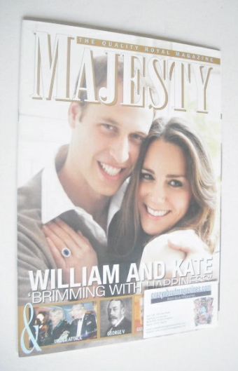 Majesty magazine - Prince William and Kate Middleton cover (January 2011)