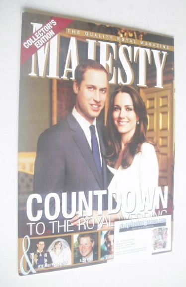 Majesty magazine - Prince William and Kate Middleton cover (April 2011)