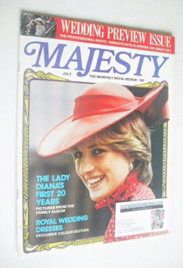 <!--1981-07-->Majesty magazine - Lady Diana Spencer cover (July 1981 - Volu