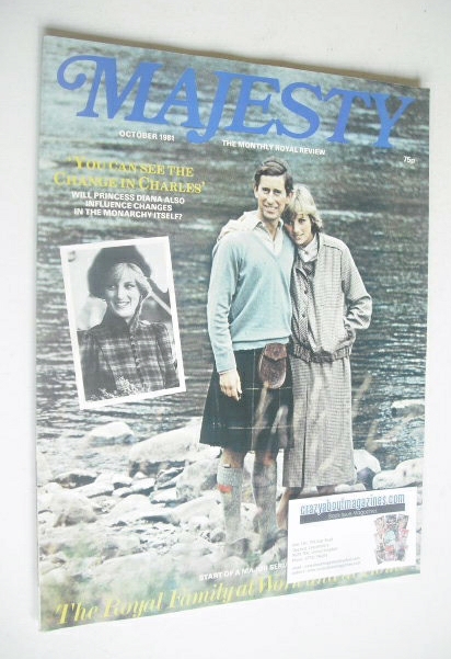 <!--1981-10-->Majesty magazine - Prince Charles and Princess Diana cover (O