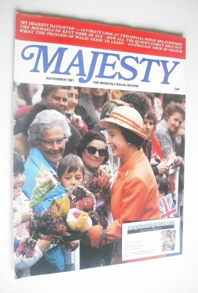<!--1981-11-->Majesty magazine - Queen Elizabeth II cover (November 1981 - 
