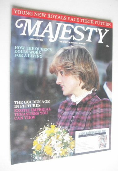 <!--1982-01-->Majesty magazine - Princess Diana cover (January 1982 - Volum