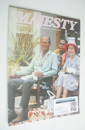 <!--1982-12-->Majesty magazine - Prince Philip and Queen Elizabeth II cover