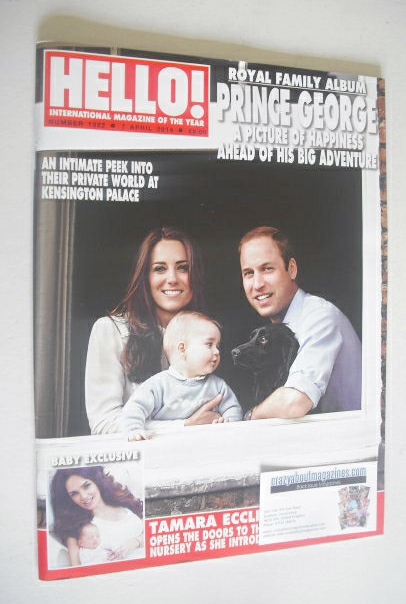 Hello! magazine - Prince William, Kate and Prince George cover (7 April 2014 - Issue 1322)