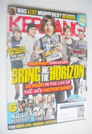 Kerrang magazine - Bring Me The Horizon cover (12 April 2014 - Issue 1512)