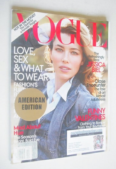 US Vogue magazine - February 2010 - Jessica Biel cover