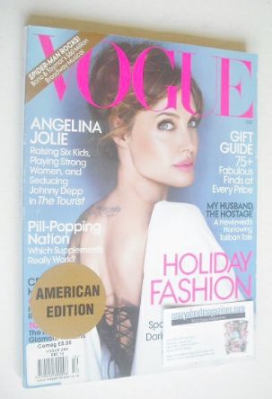 US Vogue magazine - December 2010 - Angelina Jolie cover
