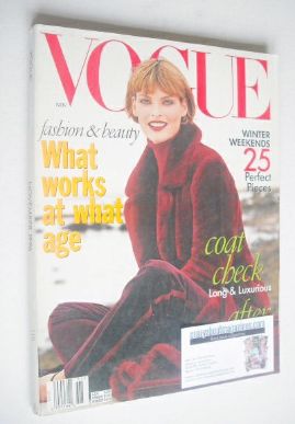 US Vogue magazine - November 1996 - Linda Evangelista cover