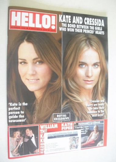 Hello! magazine - The Duchess of Cambridge / Cressida Bonas cover (9 December 2013 - Issue 1306)