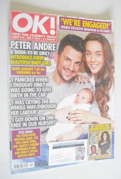 OK! magazine - Peter Andre, Emily MacDonagh and baby cover (28 January 2014 - Issue 915)