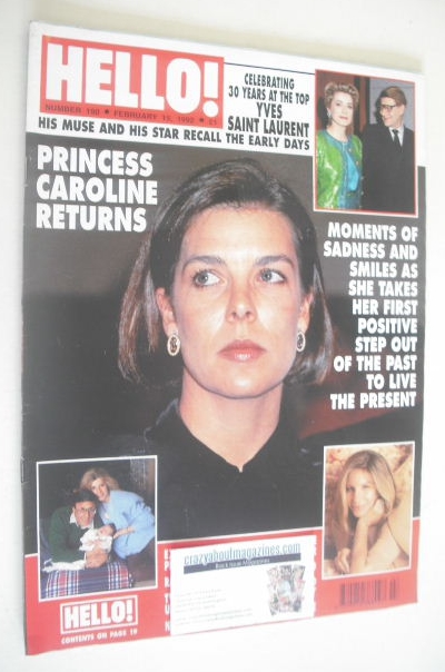 Hello! magazine - Princess Caroline cover (15 February 1992 - Issue 190)