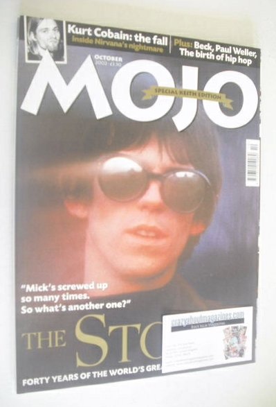 MOJO magazine - Keith Richards cover (October 2002 - Issue 107)