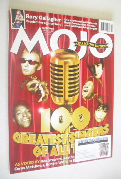 MOJO magazine - The 100 Greatest Singers Of All Time cover (October 1998 - Issue 59)