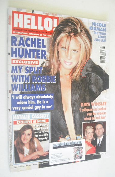 Hello! magazine - Rachel Hunter cover (25 February 2003 - Issue 753)