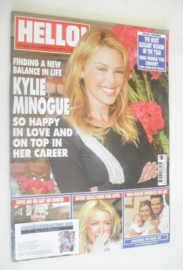 Hello! magazine - Kylie Minogue cover (25 November 2003 - Issue 792)
