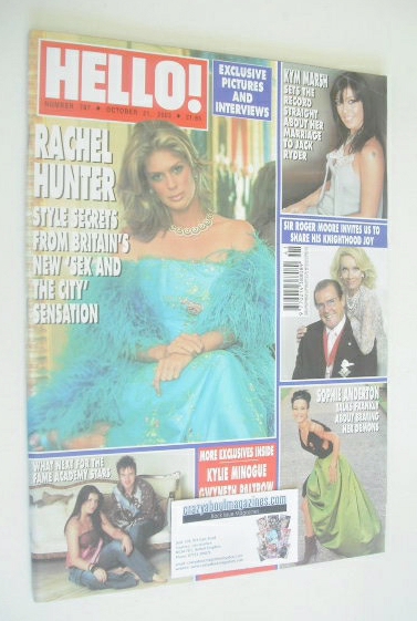 Hello! magazine - Rachel Hunter cover (21 October 2003 - Issue 787)
