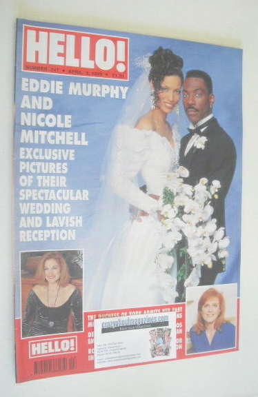 Hello! magazine - Eddie Murphy and Nicole Mitchell wedding cover (3 April 1993 - Issue 247)