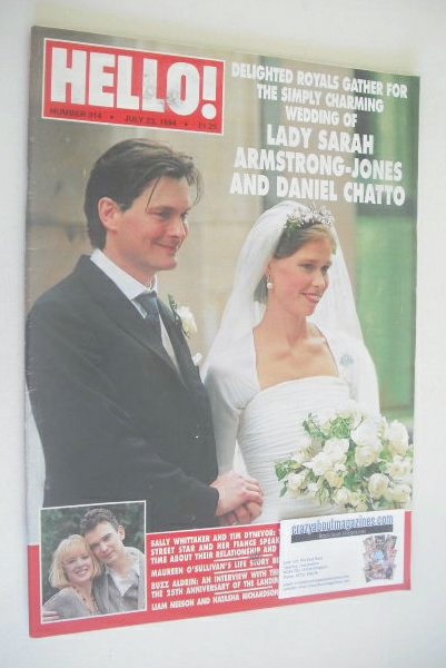Hello! magazine - Lady Sarah Armstrong-Jones and Daniel Chatto cover (23 July 1994 - Issue 314)