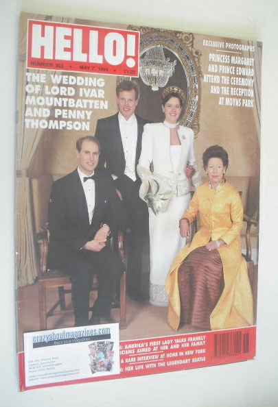 Hello! magazine - Lord Ivar Mountbatten and Penny Thompson cover (7 May 1994 - Issue 303)