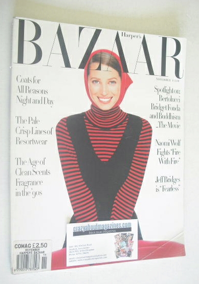 <!--1993-11-->Harper's Bazaar magazine - November 1993 - Christy Turlington