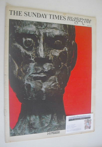The Sunday Times magazine - 3-D Picasso cover (28 May 1967)