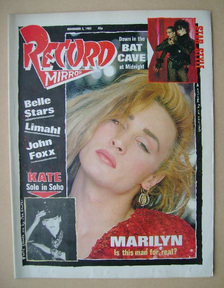 Record Mirror magazine - Marilyn cover (5 November 1983)